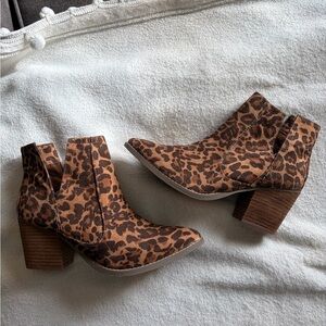 Not Rated Leopard Print Ankle Boots